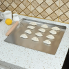 XXL cooked meat baking tray, double-sided cutting board, stainless steel rolling plate, breakfast tray, suitable for fruits, vegetables, meats