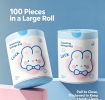 100Pcs Cute Bunny Drawstring Trash Bags, Thickened Disposable Garbage Bags, No-Touch Closure Carryout Rubbish Bags for Home, Kitchen, Office, Car Use