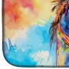 Hippie Animal Donkey Dish Drying Mat Absorbent Dish Drying Mat Pad for Kitchen Counter Dish Drainer Mat for Countertop, 14 x 21", Multicolor