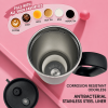 Premium 24 oz Insulated Tumbler with Handle and Straw, 18/8 Stainless Steel Travel Coffee Mug with Tea Infuser & Dust Cover