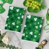 Green Clover Shamrock St. Patrick's Day Kitchen Towels Dish Towels, 18x26 Inch Farmhouse Holiday Spring Decoration Hand Towels Set of 2