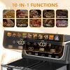 9.5 Quart Large Dual Basket Air Fryer with Double Basket, Independent Temp Control & Sync Mode, 10 Presets (Bake/Broil/Defrost/Dehydrate)