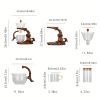 1 Set Lazy Tea Set; Magnetic Water Diversion Rotating Cover Bowl; Tea Maker; Automatic Glass Teapot; Tea Canister; Tea Cups; Tea Pet; Tea Tray; Chines