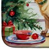 Labrador Retriever Christmas Cookies Dish Drying Mat Absorbent Dish Drying Mat Pad for Kitchen Counter Dish Drainer Mat for Countertop, 14 x 21"