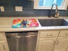Hippie Animal Donkey Dish Drying Mat Absorbent Dish Drying Mat Pad for Kitchen Counter Dish Drainer Mat for Countertop, 14 x 21", Multicolor