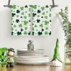 Green Clover Shamrock St. Patrick's Day Kitchen Towels Dish Towels, 18x26 Inch Farmhouse Holiday Spring Decoration Hand Towels Set of 2