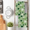 Green Clover Shamrock St. Patrick's Day Kitchen Towels Dish Towels, 18x26 Inch Farmhouse Holiday Spring Decoration Hand Towels Set of 2